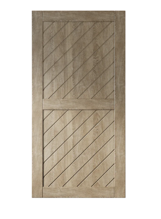 80" Height Classic Gray Slanted Stripe Design